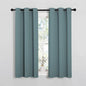 NICETOWN Modern Blackout Curtains Noise Reducing, Thermal Insulated and Privacy Room Darkening Drape Panels for Boy's Guest Room Door Small Short Window (Greyish Blue, 2 Panels, W34 x L54 -Inch)