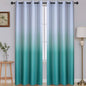 SimpleHome Ombre Room Darkening Curtains for Bedroom, Light Blocking Gradient Grey White to Teal Thermal Insulated Grommet Window Curtains/Drapes for Living Room,2 Panels, 52x84 inches Length