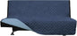 Easy-Going Futon Sofa Slipcover Reversible Sofa Cover Armless Cover Furniture Protector Couch Cover Water Resistant Pets, Kids, Children, Dog, Cat Dark Blue/Light Blue