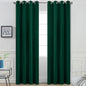 Yakamok Blackout Curtains Room Darkening Thermal Insulated Window Panels,Solid Grommet Top Drapes for Bedroom/Living Room(52Wx90L, Dark Green, 2 Panels)