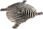 Zebra Rug Faux Zebra Print Area Rug Animal Hide Mat/Carpets for Living Room Yellowish Cream 4x4.6 Feet