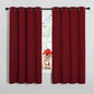 NICETOWN Christmas Burgundy Window Curtains Blackout Drapes, Thermal Insulated Solid Grommet Blackout Curtains/Draperies for Laundry Room (One Pair, 55 by 68-inch, Burgundy Red)