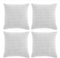 Fancy Homi 4 Packs Pure White Decorative Throw Pillow Covers 14x14 Inch for Living Room Couch Bed, Rustic Modern Farmhouse Boho Home Decor, Soft Plush Corduroy Cute Accent Square Cushion Case 35x35 cm
