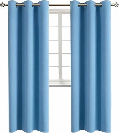 BGment Room Darkening Curtains 84 Inches Long - Grommet Thermal Insulated Drapes Window Treatment Curtains for Bedroom, 2 Panels, 42 x 84 Inch, Sky Blue