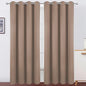 LEMOMO Blackout Curtains 52 x 90 Inch Long Cappuccino Curtains Set of 2 Panels Room Darkening Curtains for Bedroom and Living Room