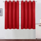 LEMOMO Blackout Curtains 66 x 54 Inch Long Bright Red Curtains Set of 2 Panels Room Darkening Curtains for Bedroom and Living Room