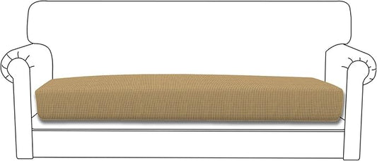 Easy-Going Stretch Cushion Cover Sofa Cushion Furniture Protector Sofa Seat Sofa slipcover Sofa Cover Soft Flexibility with Elastic Bottom(Sofa Cushion,Golden)