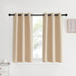 NICETOWN Bedroom Blackout Curtains and Drapes, Biscotti Beige, Set of 2, 34 by 40, Window Treatment Thermal Insulated Solid Grommet Blackout Draperies for Kitchen/Cafe