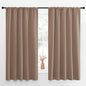 NICETOWN Bedroom Blackout Panels - Window Treatment Thermal Insulated Solid Rod Pocket Blackout Curtains/Drapes for Kitchen Decoration (Cappuccino, Set of 2, 52 by 63 inches)