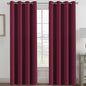 H.VERSAILTEX Light Blocking Blackout Curtains Window Treatment Thermal Insulated Grommet Energy Saving Curtains/Drapes for Bedroom/Living Room (52 x 102 Inch, Burgundy Red)