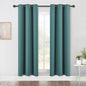 NICETOWN Blackout Window Curtains 70" L, 2 Panels, 34 inch, Sea Teal, Grommet Top Room Darkening Thermal Insulated Vertical Window Drapes Modern for Flat/Apartment