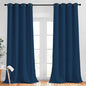 NICETOWN Blackout Thick Window Curtains - (W52 x L120, Moroccan Blue, 2 Panels) Thermal Insulated Grommet Drape Longer Panels for Bedroom and Living Room