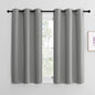 NICETOWN Silver Grey Thermal Insulated Grommet Blackout Curtains, Kids Window Drape Panel for Nursery, Privacy Short Curtains (2 Panels, W42 x L48 -Inch)