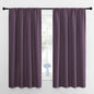 NICETOWN Blackout Curtains for Living Room, Plum, 2 Panels, 42 by 63, Darkening Window Curtain Panels, Easy-Care Solid Thermal Insulated Draperies/Drapes for Daughter Room