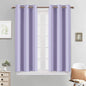 Yakamok Blackout Curtains for Bedroom - Grommet Thermal Insulated Room Darkening Curtains for Living Room, Set of 2 Panels (38 x 45Inch, Lilac)