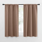 NICETOWN RV Blackout Curtains for Camper Windows, Window Treatment Thermal Insulated Rod Pocket Small Blackout Draperies/Drapes for Bedroom/Kitchen (Cappuccino, Set of 2, 29" Wide by 50" Long)