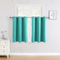 ChrisDowa Small Window Curtains for Kitchen and Bedroom - Grommet Short Thermal Insulated Room Darkening Curtains (2 Panels, Teal, 52 x 36 Inch)