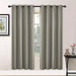 Yakamok Premium Room Darkening Thermal Insulated Curtains for Bedroom/Living Room - Classic Grommet Top (2 Panels, Taupe, 52 Inch by 72 Inch)