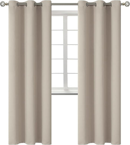 BGment Room Darkening Curtains 84 Inches Long - Grommet Thermal Insulated Drapes Window Treatment Curtains for Bedroom, 2 Panels, 38 x 84 Inch, Camel