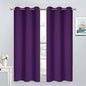 Yakamok Purple Blackout Curtains for Bedroom,Thermal Insulated Blackout Grommet Top Drapes for Living Room,38x54 Inch, 2 Panels