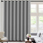 H.VERSAILTEX Blackout Curtains for Sliding Glass Door Room Divider Curtains Noise Reduce Curtain Panel Portable Window Screen Sliding Partition, W120 x L96 inches/8' Tall by 10' Wide, Dove Gray