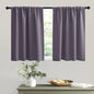 RYB HOME Short Greyish Purple Blackout Curtains for Small Bedroom Window, Insulating UV Blocking Drapes for Kitchen Cafe Basement, Privacy Tiers for Bathroom Window, Width 42 by Length 36, Set of 2
