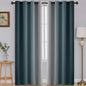 SimpleHome Ombre Room Darkening Curtains for Bedroom, Gradient Stone Blue to Grey White Light Blocking Thermal Insulated Grommet Window Curtain/Drapes for Living Room,2 Panels, 52x84 inches Length