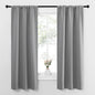 NICETOWN Kitchen Window Curtains 63 Long - Home Decoration Thermal Insulated Rod Pocket Blackout Blinds & Drapes for Small Windows (Silver Grey, 2 Panels, W34 x L63 -Inch)