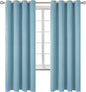 BGment Room Darkening Curtains 72 Inches Long - Grommet Thermal Insulated Drapes Window Treatment Curtains for Bedroom, 2 Panels, 52 x 72 Inch, Greyish Blue