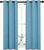 NICETOWN Thermal Insulated Curtains Blackout Draperies, Window Treatment Solid Grommet Room Darkening Drape Panels for Bedroom (Teal Blue, Set of 2, 29 by 45 inches Long)