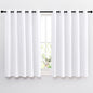 NICETOWN White Room Darkening Curtain Panels - Tripe Weave Thermal Insulated Grommet Room Darkening Window Draperies and Curtains for Bedroom (Set of 2, 66 x 54 inches in White)