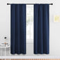 NICETOWN Blackout Curtains for Living Curtains, Home Decorations Thermal Insulated Solid Pole Top Blackout Drapes for Living Room (Navy, 1 Pair, 34-inch W x 72-inch L)