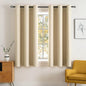 MIULEE 63" Long Room Darkening Curtains Thermal Insulated Drapes Solid Window Treatment Set Grommet Top Light Blocking Blackout Curtain for Living Room/Bedroom 2 Panels Cream Beige