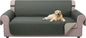 U-NICE HOME Reversible Sofa Cover Couch Cover for Dogs with Elastic Straps Water Resistant Furniture Protector for Pets for 3 Cushion Couch (Sofa, Grey/Beige)