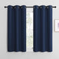 NICETOWN Blackout Curtain Panels, Window Treatment Energy Saving Thermal Insulated Solid Grommet Blackout Drapes/Draperies (Navy, 1 Pair, 42 by 48-inch)