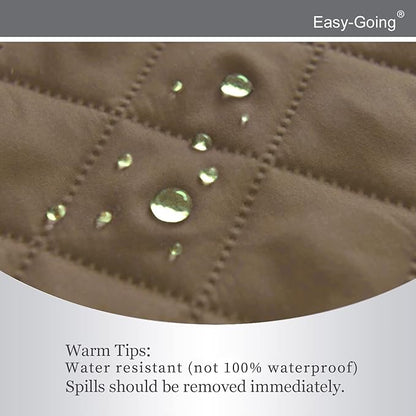Easy-Going Recliner Chair Slipcover Reversible Sofa Cover Water Resistant Couch Cover Furniture Protector with Elastic Straps for Pets Dog (Recliner 22 inch, Camel/Ivory)