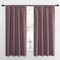 NICETOWN Blackout Curtains for Living Room, Darkening Window Curtain Panels, Easy-Care Solid Thermal Insulated Draperies/Drapes for Daughter Room (Dry Rose, 2 Panels, 42 by 63)