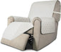 Easy-Going Recliner Chair Slipcover Reversible Sofa Cover Water Resistant Couch Cover Furniture Protector with Elastic Straps for Pets Dog (Recliner 22 inch, Ivory/Ivory)