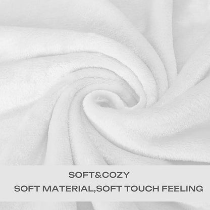 Christmas White Throw Blanket,Super Soft Cozy Blanket for Couch Sofa Bed.Plush Microfiber Blanket Lightweight,50x60 Inch