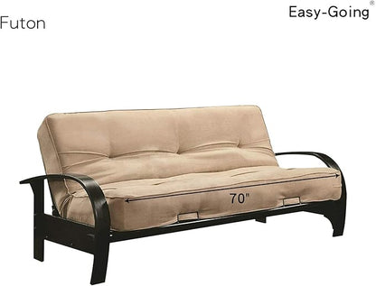 Easy-Going Futon Sofa Slipcover - Reversible Armless Couch Cover - Water Resistant for Pets & Kids (Light Gray/Light Gray)