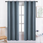 Yakamok Blackout Curtains Room Darkening Thermal Insulated with Grommet Window Curtain for Bedroom/Living Room(38Wx72L inch, Stone Blue, 2 Panels)
