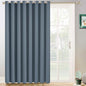 Yakamok 100% Blackout Extra Wide Thermal Insulated Curtains, Total Shade Patio Door Curtain, Full Light Shading Sliding Door Drape Room Divider Room Kids Nursery, Stone Blue, W100 x L96, 1 Panel