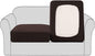 H.VERSAILTEX High Stretch Couch Cushion Covers,Chair Sofa Seat Slipcovers Couch Cushion Cover Stretch Furniture Protector for Kids, Pets(2 Packs Cushion Loveseat Covers, Chocolate)