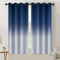 SimpleHome Ombre Room Darkening Curtains for Living Room, Light Blocking Gradient Blue to Grey White Thick Thermal Insulated Grommet Window Curtains/Drapes for Bedroom, 2 Panels, 52x63 inches Length