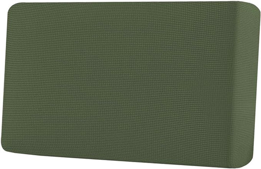 H.VERSAILTEX Super Stretch Individual Seat Cushion Covers Sofa Covers Couch Cushion Covers Slipcover Sets Thick Jacquard Textured Twill Fabric (1 Piece Loveseat Cushion Cover, Bronze Green)
