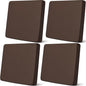 Newwiee Set of 4 Stretch Patio Cushion Covers Sofa Couch Seat Chair Slipcovers Cushion Cover Replacement Furniture Protector for Pets Washable(Dark Coffee,Seat Cover,Solid)