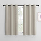 NICETOWN Modern Blackout Curtains Noise Reducing, Thermal Insulated and Privacy Room Darkening Drape Panels for Boy's Guest Room Door Small Short Window (Natural, 2 Panels, W42 x L40 -Inch)