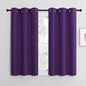 NICETOWN Purple Kitchen Blackout Curtains, Home Decoration Thermal Insulated Solid Ring Top Blackout Curtains/Drapes for Bedroom(Set of 2, 42 x 50 Inch, Royal Purple)