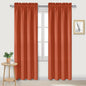 DWCN Blackout Curtains Thermal Insulated, Energy Saving & Noise Reducing Bedroom and Living Room Curtains, Burnt Ochre, W 42x L 84 Inch, Set of 2 Rod Pocket Curtain Panels