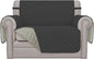 Easy-Going Oversized Chair Sofa Slipcover Reversible Sofa Cover Water Resistant Couch Cover Furniture Protector Cover with Elastic Straps for Pets Dog (Oversized Chair, Dark Gray/Beige)